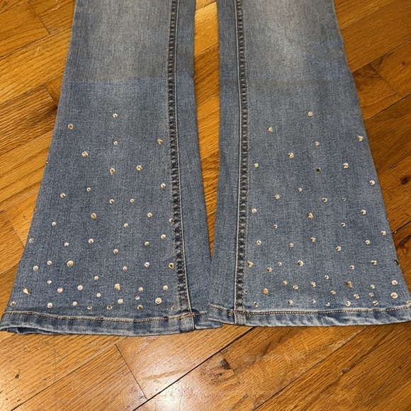 💥💥NWT Imperial star pull on flare, high-rise jeans, girls size 7 Color tracee - Picture 10 of 11